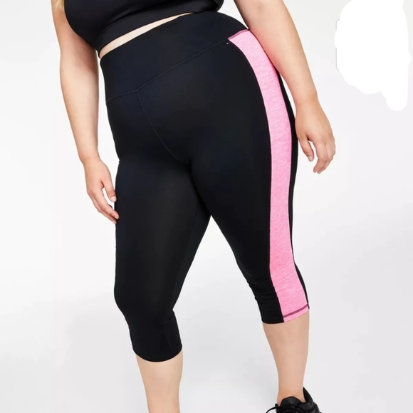 ID Ideology Women's Cropped Leggings Pink Size 3X main image 1